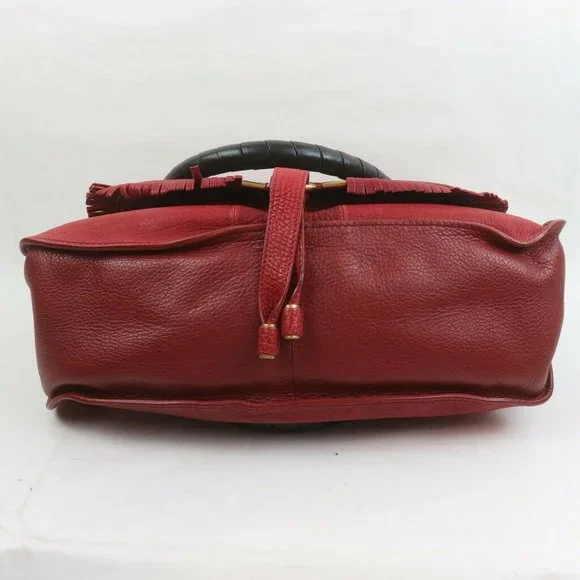 authentic Chloe Shoulder Bag Reds Leather - Picture 5 of 14